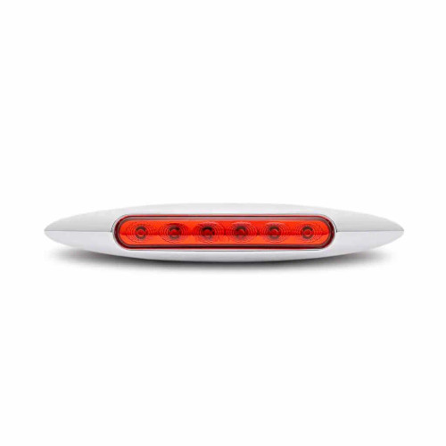 6" Red LED Marker Light - Slim Profile 6 Diode Semi Truck