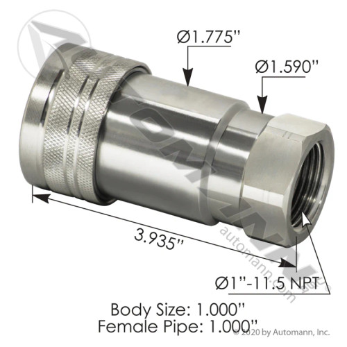 Quick Disconnect Coupler ISO A - Heavy Duty Air Line Connector