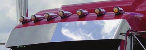 13.5" Drop Visor Standard Mount - Semi Truck Sun Shade Chrome