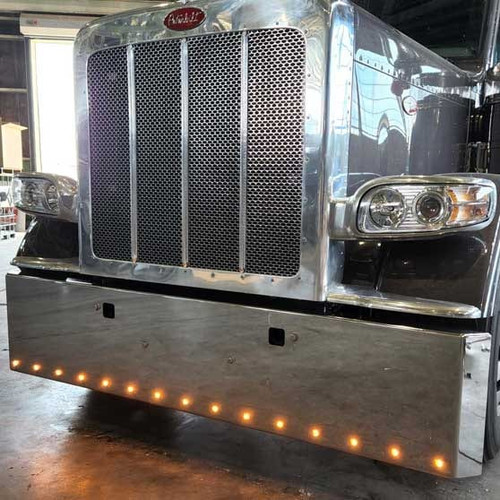 20" Mitered Chrome Bumper - Standard Mount with 31 Light Holes