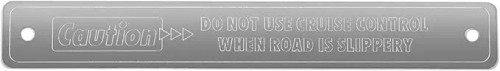 Chrome Caution Plate - Semi Truck Safety Warning Placard
