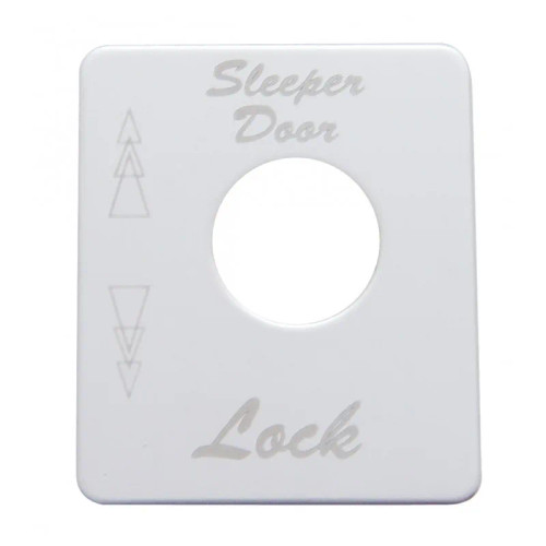 Stainless Steel Peterbilt Switch Plate - Sleeper Lock Control