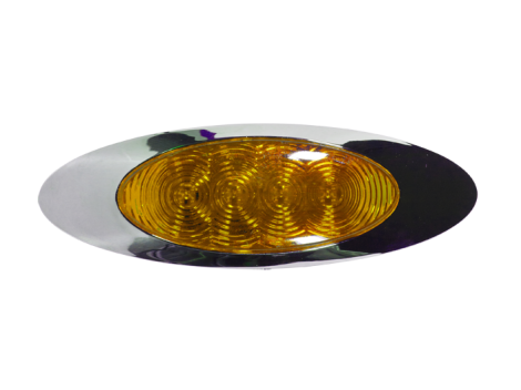 6" Oval Chrome Clearance Marker Light - DOT Approved Semi Truck