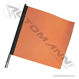 18x18 Orange Vinyl Quick Mount Flag Assembly for Semi Trucks