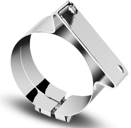8" Kenworth Exhaust Clamp - Heavy Duty Chrome Finish Stack Clamp