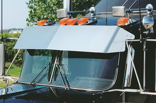 10" Blind Mount Drop Visor for Curved Windshield - Semi Truck