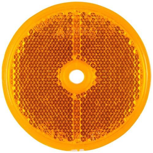 Round Yellow DOT Approved Reflector for Semi Trucks & Trailers