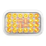 Rectangular Pearl LED Light Amber/Clear - Semi Truck Marker Light