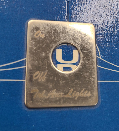 Trailer Auxiliary Light Switch Plate - Chrome Semi Truck Dash