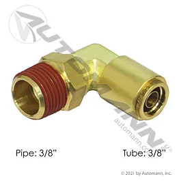 Brass PLC Male SWL Elbow 3/8" x 3/8" - Heavy Duty Truck Air Line