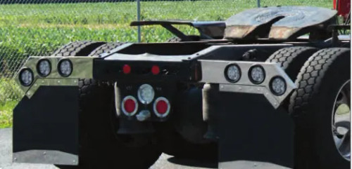 2 Piece Rear Angled Light Bar w/ 4" Holes - 304 Stainless Steel