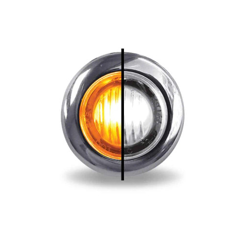 3/4" Dual Revolution Amber/White LED Marker Light - 2 Diode