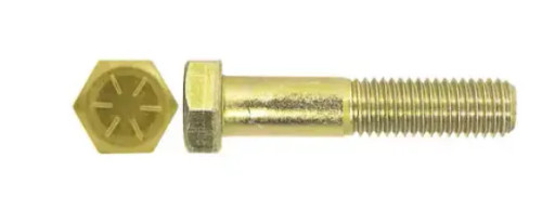 Grade 8 Heavy Duty Hex Cap Screw 1/2"-13 x 1-3/4" Zinc Yellow