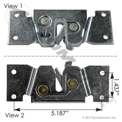 Kenworth Exterior Door Latch Left Hand Driver Side - Chrome