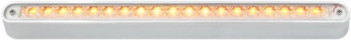 12' Amber/Clear 19-LED Light Bar - Semi Truck Chrome Lighting