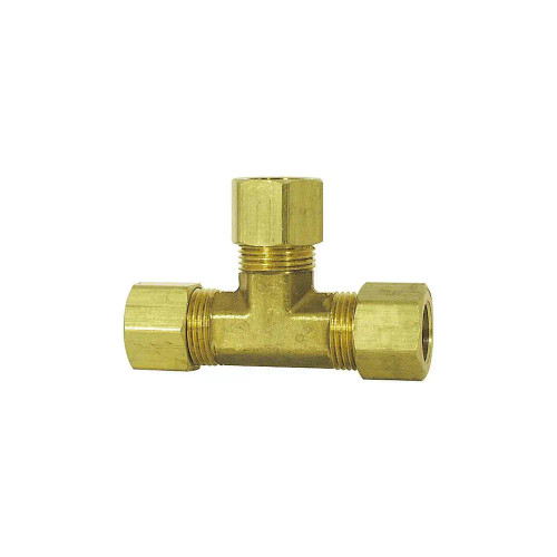 Non-DOT 3/8" Compression Tee Fitting for Truck Air Lines