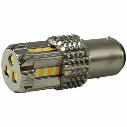 Chrome 1157 LED Bulb 15-Diode White/Amber Watermelon Lens