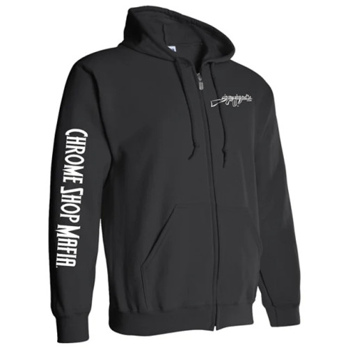 CSM Tommy Gun Logo Black Zip Up Hoodie XL - Trucker Apparel