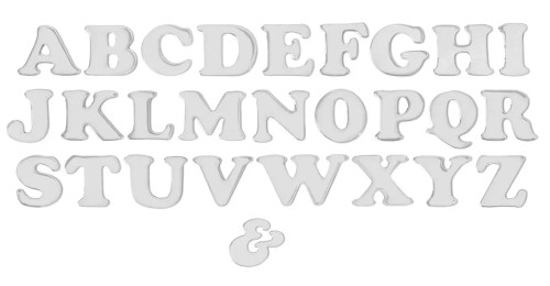 4 Inch Chrome Plated Letter A - Semi Truck Cab Door Emblem