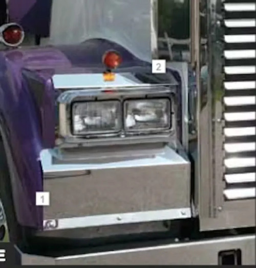 W900B Solid Mount Fender Guards Chrome - 2005 & Earlier Models