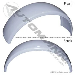 Right Hand Fender for Peterbilt Trucks - Chrome Finish