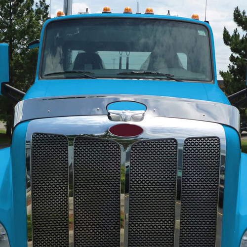 Heavy Duty Stainless Steel Bug Deflector - Semi Truck Hood Guard