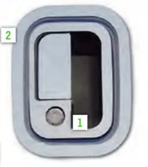 Chrome Door Latch Surround Trim - Semi Truck Cab Accent Ring