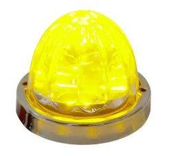3.5" Watermelon LED Light Amber/Clear Dual Function Chrome Bezel
