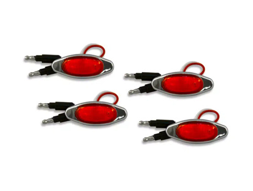 Mini LED Marker Light Red/Red - Compact Truck Side Marker