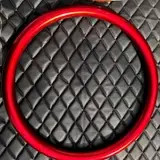 18" Half Wrap Metallic Red Chrome Truck Mudflap Hanger Accent