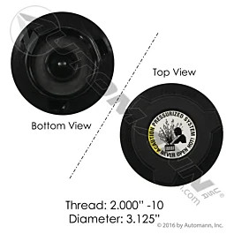 Heavy Duty Coolant Reservoir Cap - Chrome Semi Truck Radiator Cap