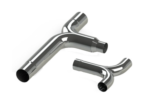 5" Chrome Y-Pipe - Heavy Duty Exhaust Manifold for Semi Trucks