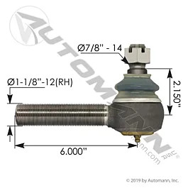 Heavy Duty Tie Rod End Right Side - Semi Truck Steering Parts
