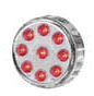 Stealth 2 Round Red LED Grommet Mount Light - 9 Diode Semi Truck