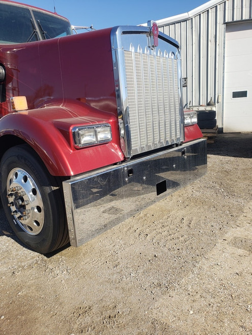 Kenworth W900 18" Stainless Steel Tow Only Bumper - Chrome