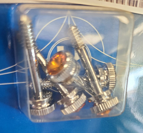 Amber Diamond Dash Screw - Chrome Semi Truck Interior Accent