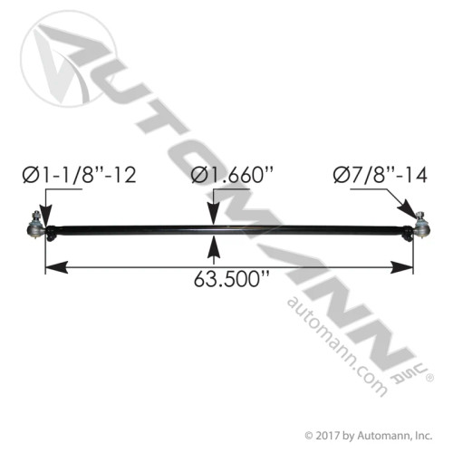 Ford Cross Tube Assembly - Heavy Duty Chrome Truck Exhaust Part