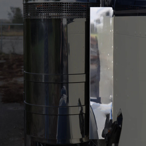 Peterbilt 15" Multi-Fit Front Breather Panels M3 Style Chrome