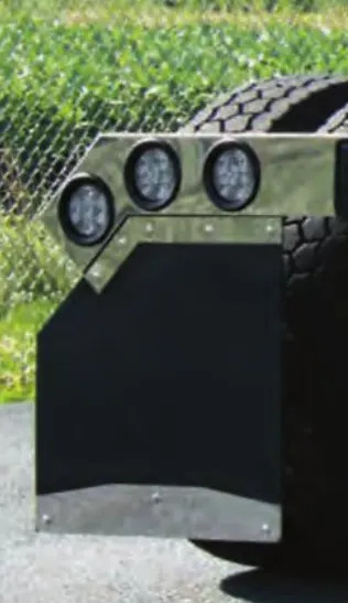 Driver Side Rear Light Bar 304 Stainless Steel Angled Ends