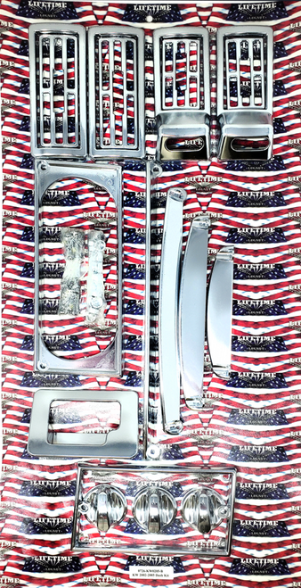 Complete Chrome Dash Kit for Kenworth - Interior Trim Package