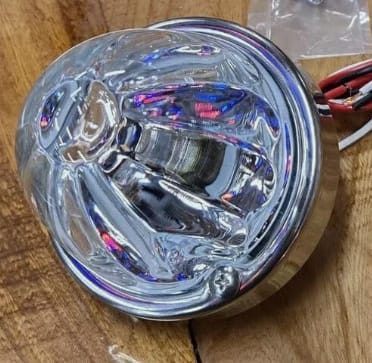 Twist Lock Clear Glass Watermelon Lens Flush Mount Light Kit 1157