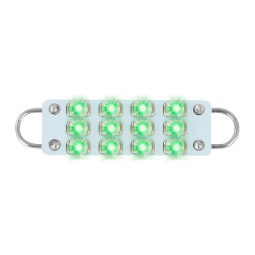 Green 12 LED Interior Dome Light - Semi Truck Cab Lighting