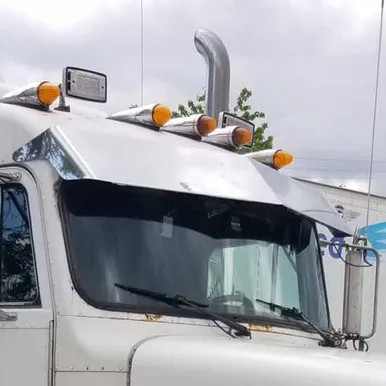 Peterbilt 11" Stainless Steel Drop Visor - Heavy Duty Sun Shield