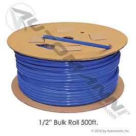 Heavy-Duty Blue Nylon Air Line Tubing 1/2" OD x 500FT Roll