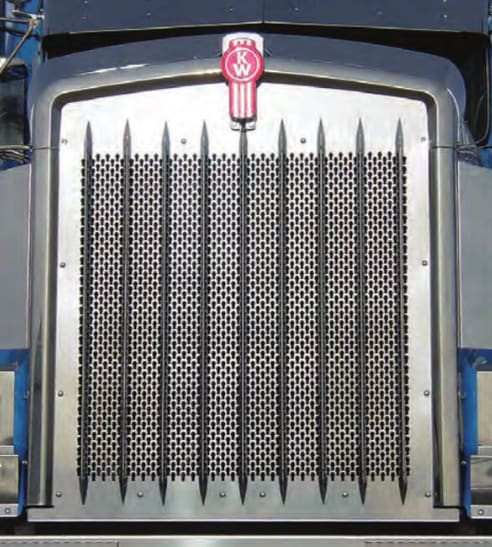 35" Kenworth Style Chrome Grille Bar - Heavy Duty Bumper Guard