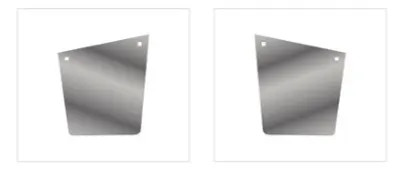 Chrome Anti-Sail Panels Pair - Reduce Wind Drag & Enhance Rig Style