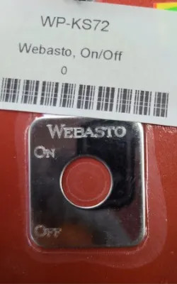 Webasto Heater On/Off Switch - Semi Truck Cab Control WP-KS72