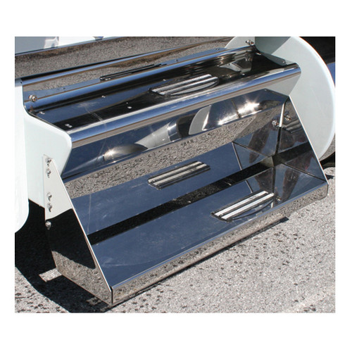 Kenworth W900B, W900L 2005 + Battery Box Cover 45 Inch Stainless Steel by Chrome Shop Mafia Kenworth W900B, W900L 2005 + Battery Box Cover 45 Inch Stainless Steel by Chrome Shop Mafia
