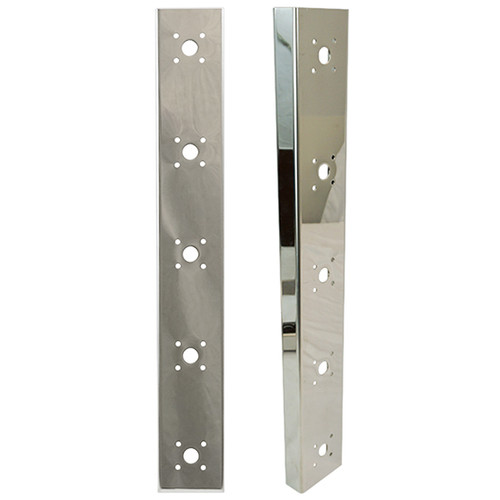 Chrome Shop Mafia Aluminum Rear Breather Panels W/ Five 3/4 Inch Round Light Holes, 3 Bolt For Peterbilt 589 Chrome Shop Mafia Aluminum Rear Breather Panels W/ Five 3/4 Inch Round Light Holes, 3 Bolt For Peterbilt 589