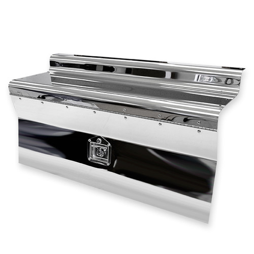 Kenworth W900B, W900L Stainless Steel 40 Inch Tool Box Cover by Chrome Shop Mafia For 2005-Newer Kenworth W900B, W900L Stainless Steel 40 Inch Tool Box Cover by Chrome Shop Mafia For 2005-Newer